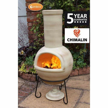 Gardeco Chimenea Gardeco Sempra Large Chimenea in Glazed Cappucino